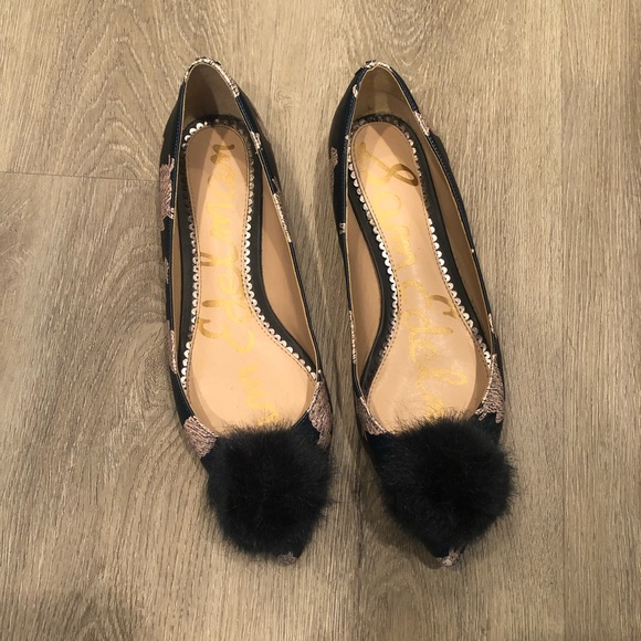Sam Edelman Faux Fur Pompom Shoe - Picture 2 of 9